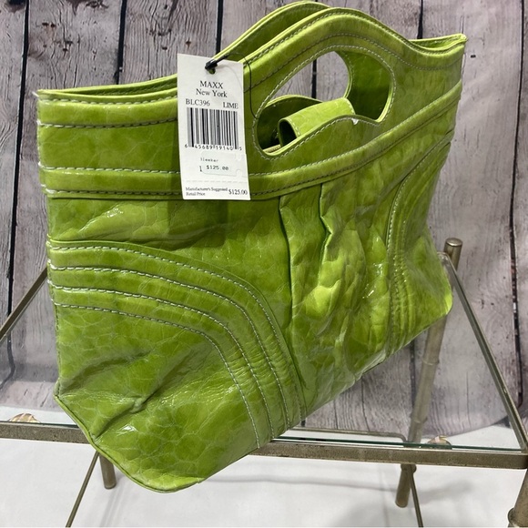 Lime Green designer bag by MAXX New York - Picture 9 of 12